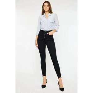 KanCan Greyson High Rise Super Skinny Jeans Black 7273BK 15/31